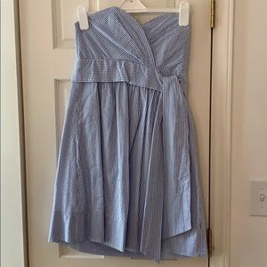 Seersucker Strapless dress.